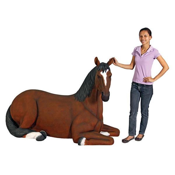 Design Toscano Resting Life-Size Quarter Horse Filly Statue NE120059